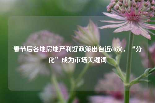 春节后各地房地产利好政策出台近60次，“分化”成为市场关键词