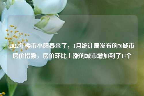 2022年楼市小阳春来了，1月统计局发布的70城市房价指数，房价环比上涨的城市增加到了14个