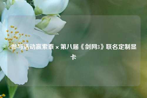 参与活动赢索泰×第八届《剑网3》联名定制显卡